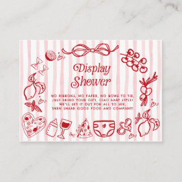 Ciao Baby Red Italy Lemons Baby Visning Shower Tilläggskort