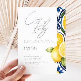 Ciao Baby Shower Lemon themed Shower Inbjudningar