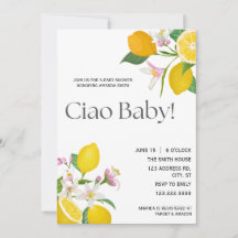 "Ciao Baby" Söt Italienska citroner och blommor