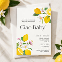 "Ciao Baby" Vackra italienska citroner och blommor