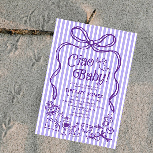 Ciao Baby Whimsical Italy Lemons Baby Shower Inbjudningar