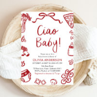 Ciao Baby Whimsical Italy Pizza Cute Baby Shower