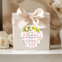 Ciao Bambina Baby Shower Tack Runt Klistermärke