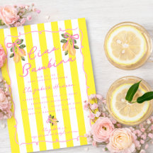 Ciao Bambina Yellow Stripe Lemon Baby Shower