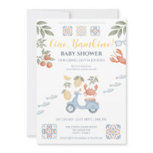 Ciao Bambino Amalfi Coast Baby Shower Inbjudan