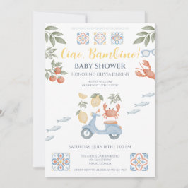 Ciao Bambino Amalfi Coast Baby Shower Inbjudan