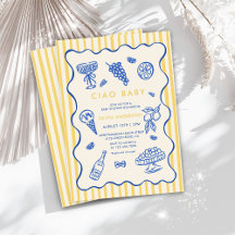 Ciao Bambino Baby Shower-inbjudan