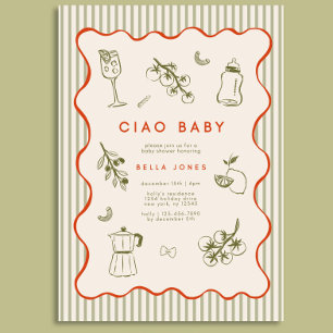 Ciao Bambino Baby Shower Inbjudan Mall