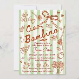 Ciao Bambino Baby Shower Invitation Inbjudningar