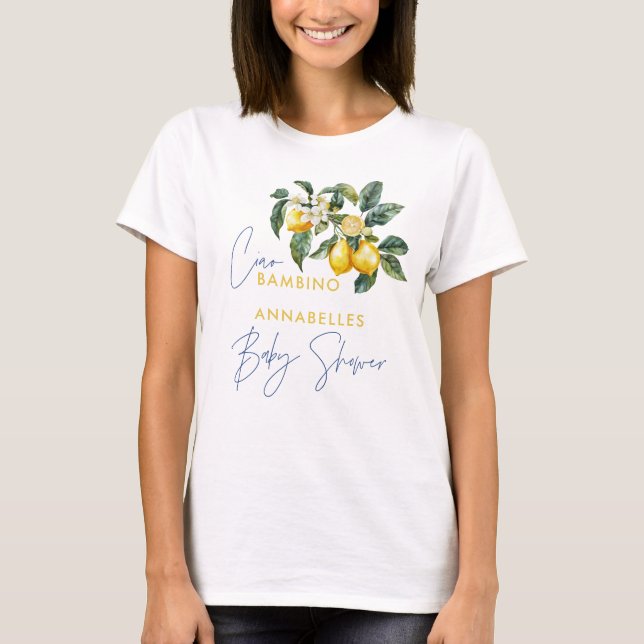 Ciao Bambino greek lemon babydusch T Shirt (Framsida)