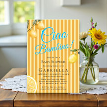 Ciao Bambino Gulrandig Citronbabyshower