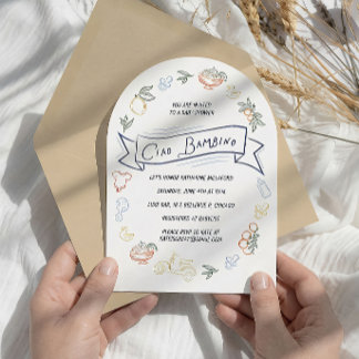 Ciao Bambino Italiensk Baby Shower Inbjudan