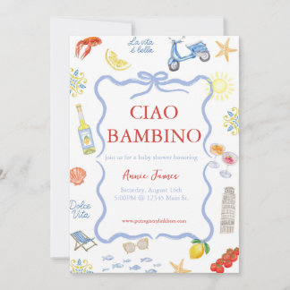 Ciao Bambino italiensk inbjudan