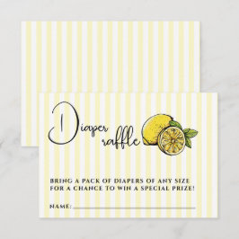 Ciao Bambino Lemon Baby Shower Diaper Raffle Tilläggskort