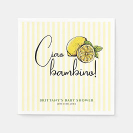 Ciao Bambino Lemon Italienska sommarbabyskor Pappersservett