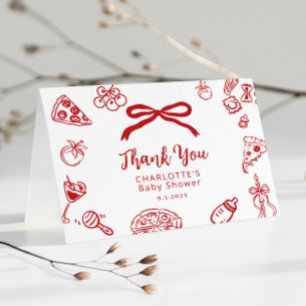Ciao Bambino Pizza Whimsical Baby Shower Tack Kort