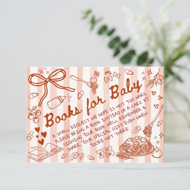 Ciao Bambino Red - Böcker för bebisar  Tilläggskort (Stående Fram)