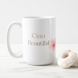 Ciao Beautiful, Elegant Floral Gift Kaffemugg