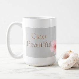 Ciao Beautiful, Elegant Floral Gift Kaffemugg