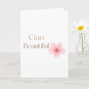 Ciao Beautiful, elegant floralt presentkort Kort