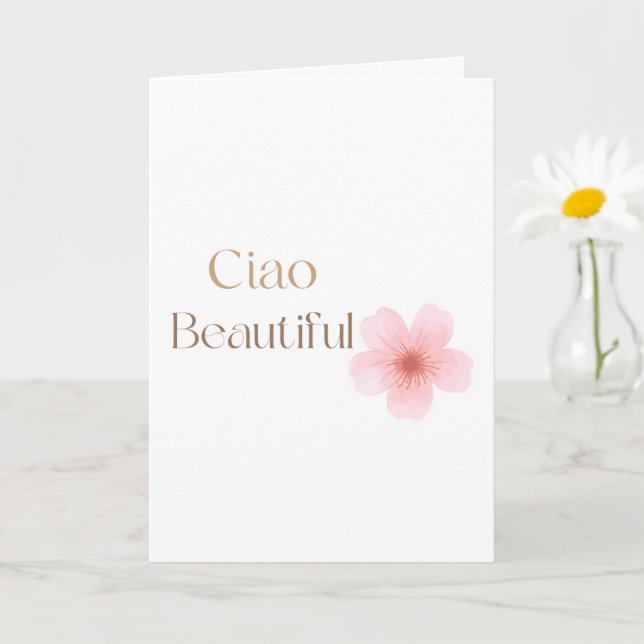 Ciao Beautiful, elegant floralt presentkort Kort (Liten växt)