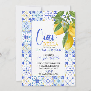 Ciao Bella Amalfi Coast Citron bröllopsdusch Inbjudningar