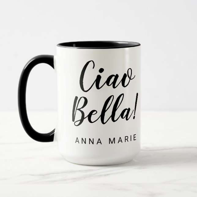 Ciao Bella Black Script Mugg (Vänster)