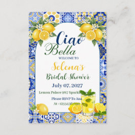 Ciao Bella Bridal Shower Invitation Card Inbjudningar