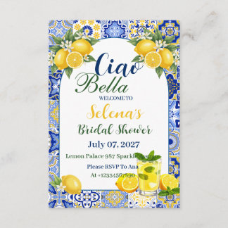 Ciao Bella Bridal Shower Invitation Card Inbjudningar