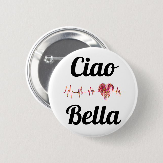 Ciao Bella Button Knapp (Framsida & baksida)