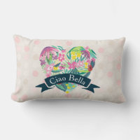 Ciao Bella Cute Blommigt Heart på Rosa Circles