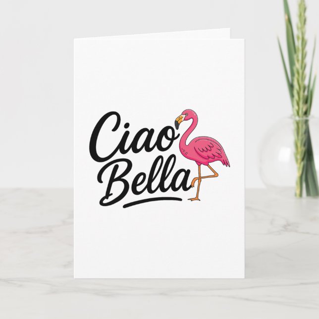 Ciao Bella Flamingo Italien Sommarlov Resa  Kort (Framsida)