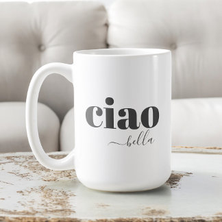 Ciao Bella Hej Vacker Modern Typografi Kaffemugg
