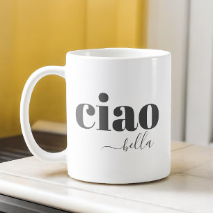 Ciao Bella Hej Vacker Modern Typografi Kaffemugg
