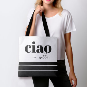 Ciao Bella Hej Vacker Modern Typografi Tygkasse