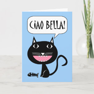 Ciao Bella! Hej Vackert kort på italienska
