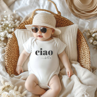 Ciao Bella Hello Beautiful Modern Typography blir T Shirt