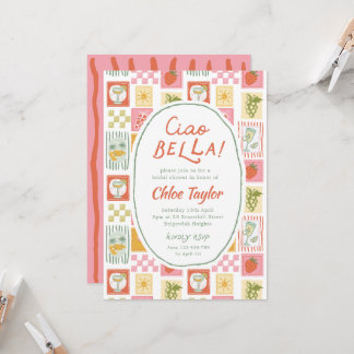 Ciao Bella Italian Bridal Shower  Inbjudningar