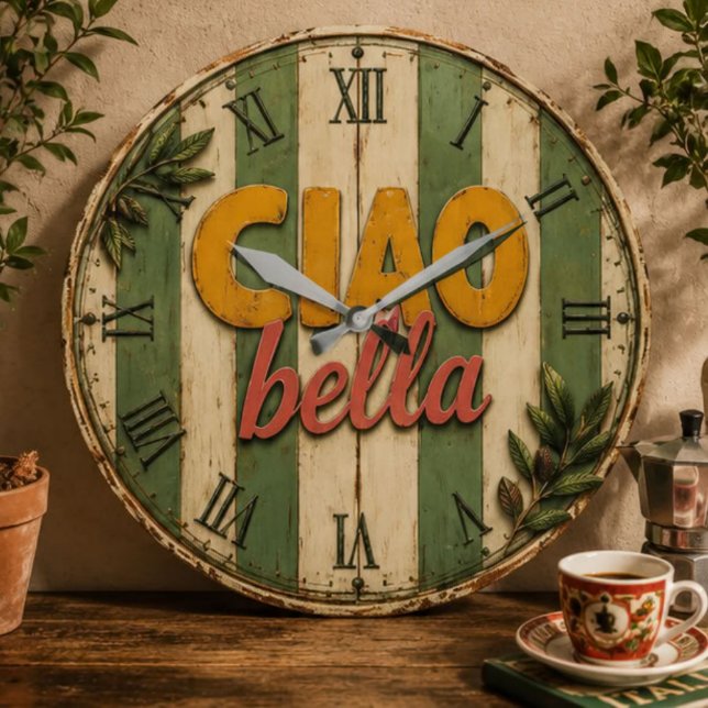 Ciao Bella Italian Rustic Kitchen Stor Klocka (Skapare uppladdad)