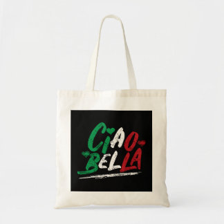 Ciao Bella Italien Flagga Hoodie, italienska Hoodi Tygkasse