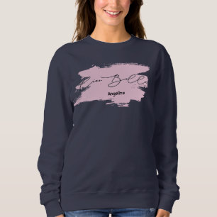 Ciao Bella Italiensk Brush Stroke Sweatshirt T Shirt
