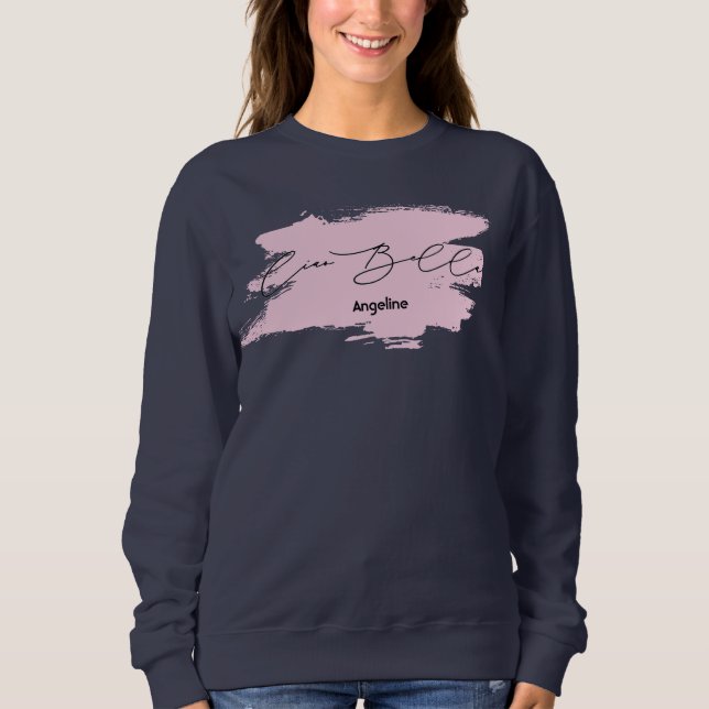 Ciao Bella Italiensk Brush Stroke Sweatshirt T Shirt (Framsida)