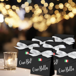 Ciao Bella Italiensk Elegant Skrift Svart Presentaskar