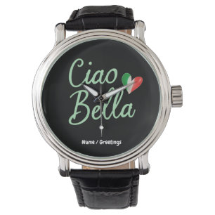 Ciao Bella Italienska Flagga Roligt & Magic Design Armbandsur