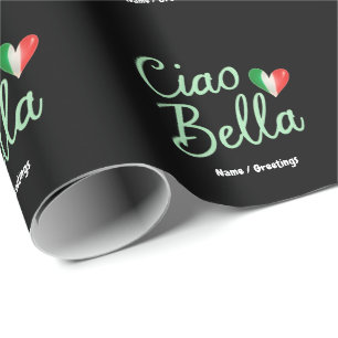 Ciao Bella Italienska Flagga Roligt & Magic Design Presentpapper