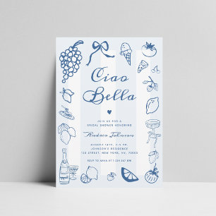 Ciao Bella Italienska Hand plockade Lemon-Möhippan Inbjudningar