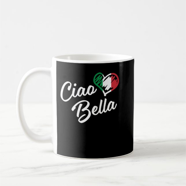 Ciao Bella - Italienska Hejen Bevackert Gift Long  Kaffemugg (Vänster)