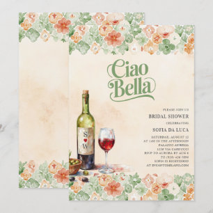 Ciao Bella Italienska Tiles Inbjudningskort för mö
