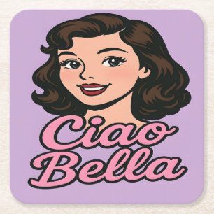 Ciao Bella Lavender Underlägg set Papper Kvadrat