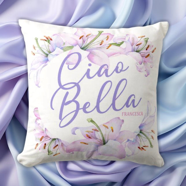 Ciao Bella Lilies Personlig gåvaidé för brudtärna Kudde (Skapare uppladdad)